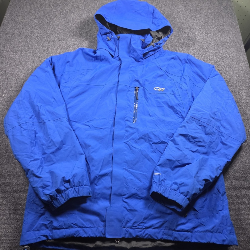 Outdoor Research Igneo Jacket PerteX Shield Hooded Mens Large Blue